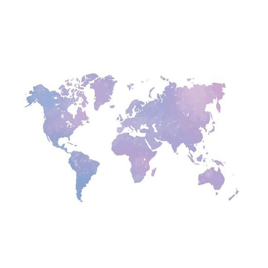 Tapeta mapa v jemných pastelových barvách