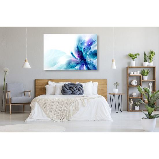 Obraz květ v odstínech modré