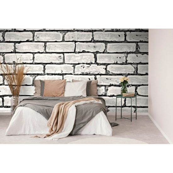 Samolepící tapeta šedá cihlová zeď