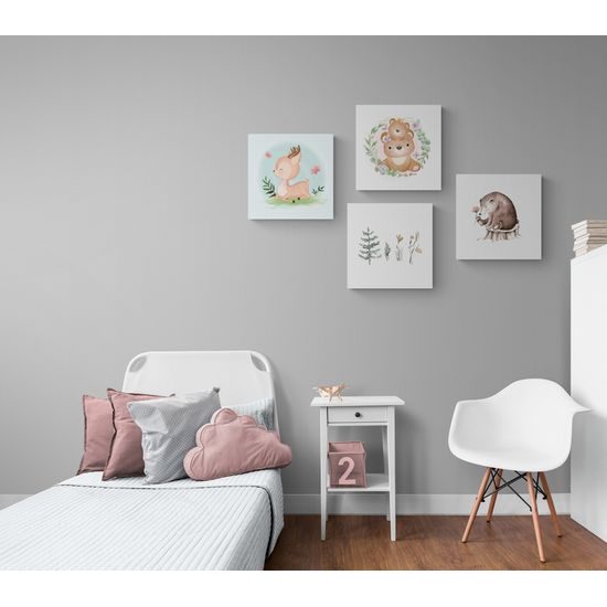 Set obrazů zvířátka v jemném provedení