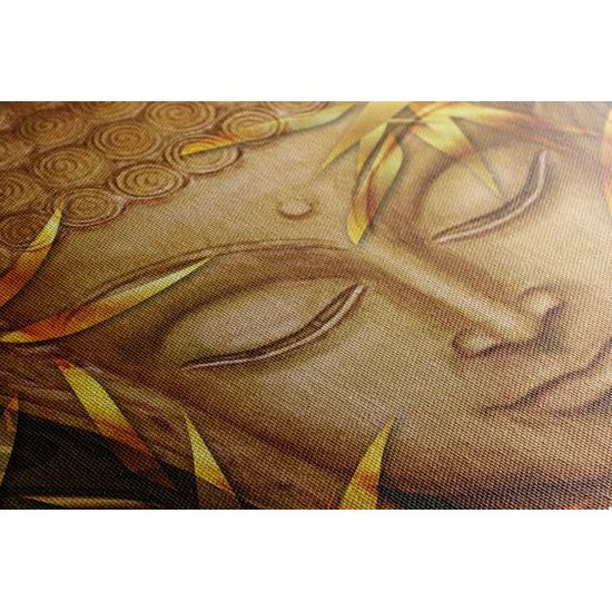 Obraz detail tváře usmátého Buddhy