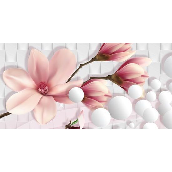 Obraz úchvatná magnolie s abstraktními prvky