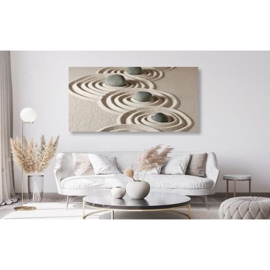 Obraz plážové zátiší s Zen kameny