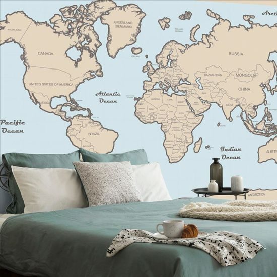 Samolepící tapeta jemná mapa s tělovým okrajem