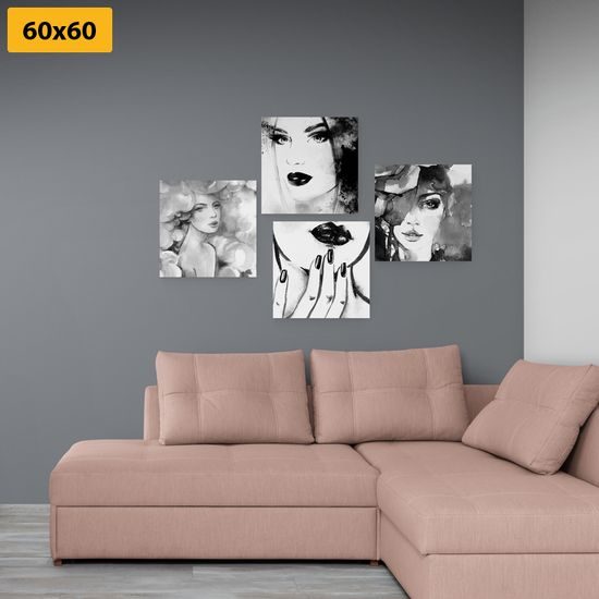 Set obrazů ženská něha