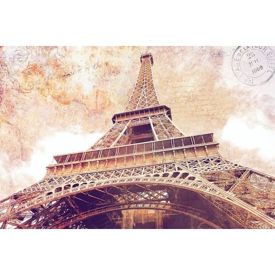Samolepící tapeta Eiffelova věž v retro provedení