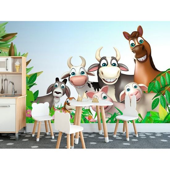 Tapeta veselá farmářská zvířátka