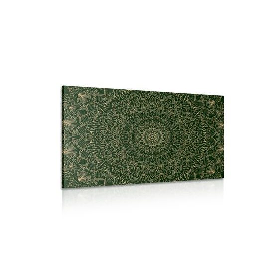 Obraz zelená detailní Mandala
