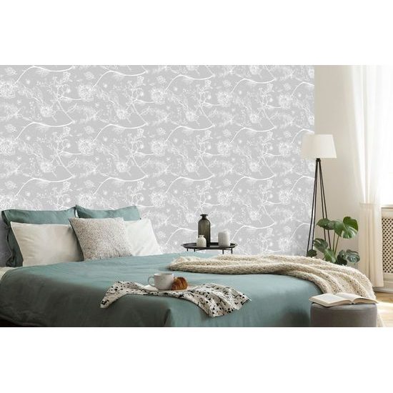 Samolepící tapeta jemné zobrazení ptáčků na větvičkách