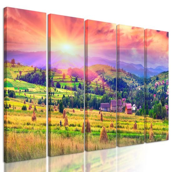 5-dílný obraz krásy České přírody