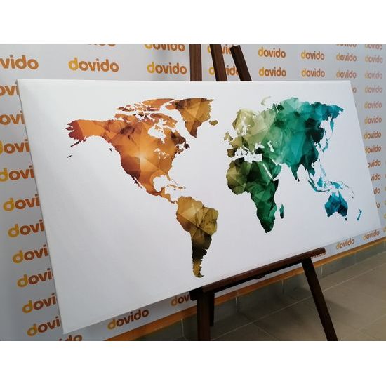 Obraz pestrobarevná mapa světa tvořená polygony