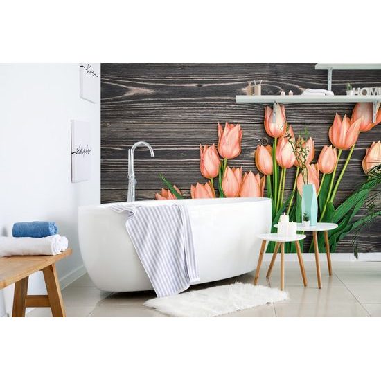 Samolepící fototapeta oranžové tulipány v elegantním provedení