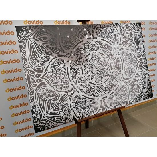 Obraz černobílá galaktická Mandala