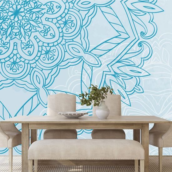 Samolepící tapeta ledová Mandala