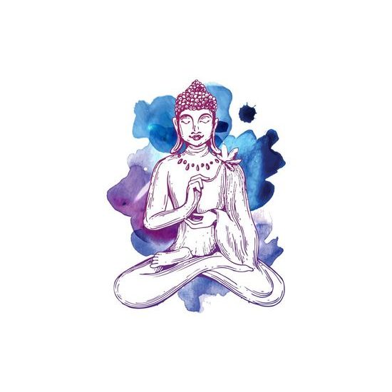 Obraz abstraktní ilustrace Buddhy