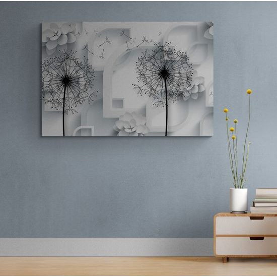 Obraz pampeliška na neobvyklém pozadí