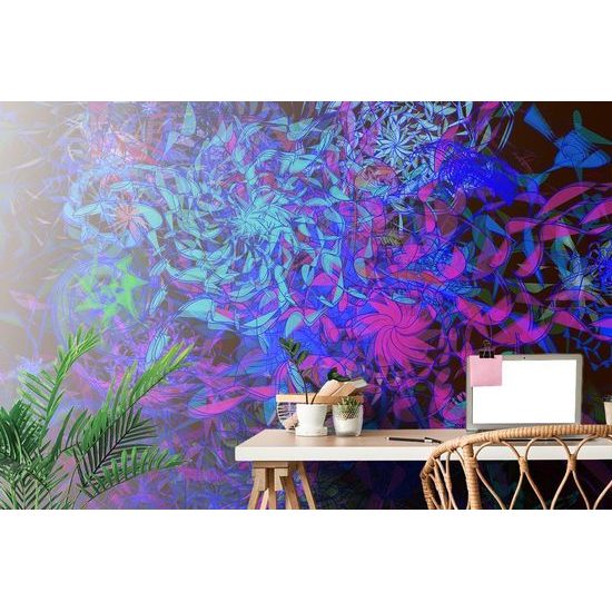 Zajímavá samolepící tapeta moderní abstrakce