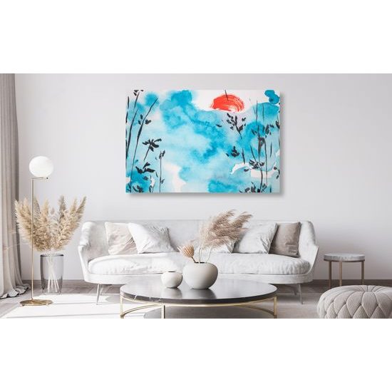 Obraz azurová obloha v akvarelovém provedení