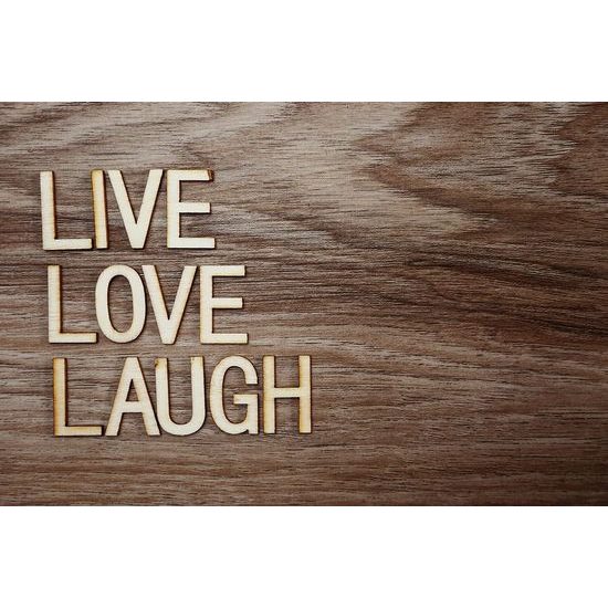 Stylová tapeta Live Love Laugh