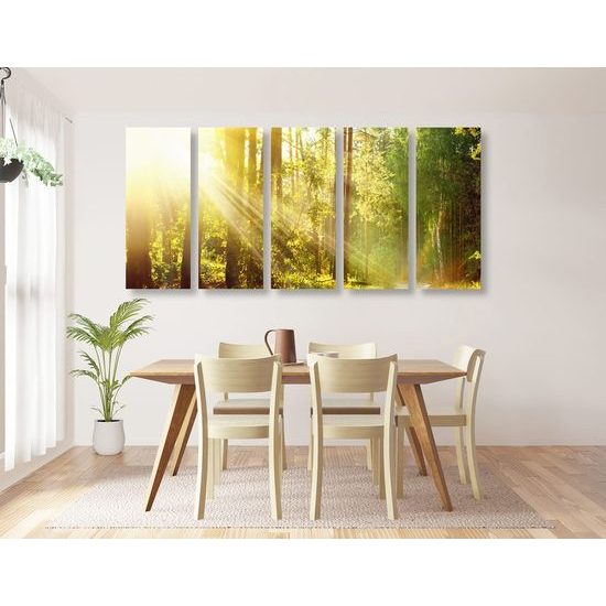 5-dílný obraz cestička v lese