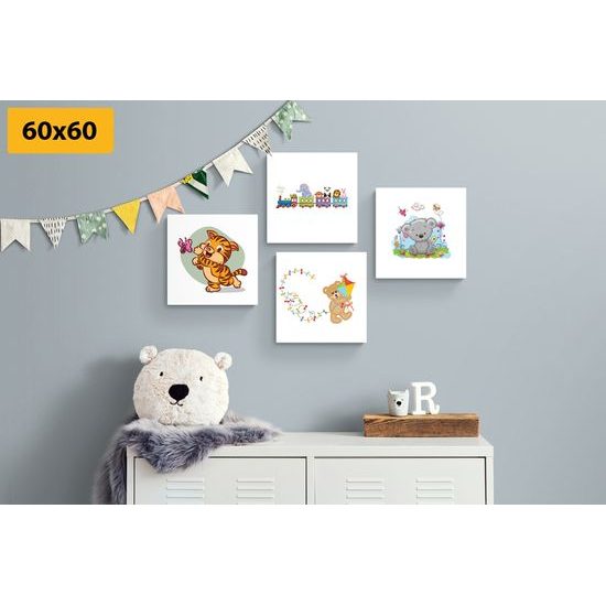 Set obrazů veselá zvířátka