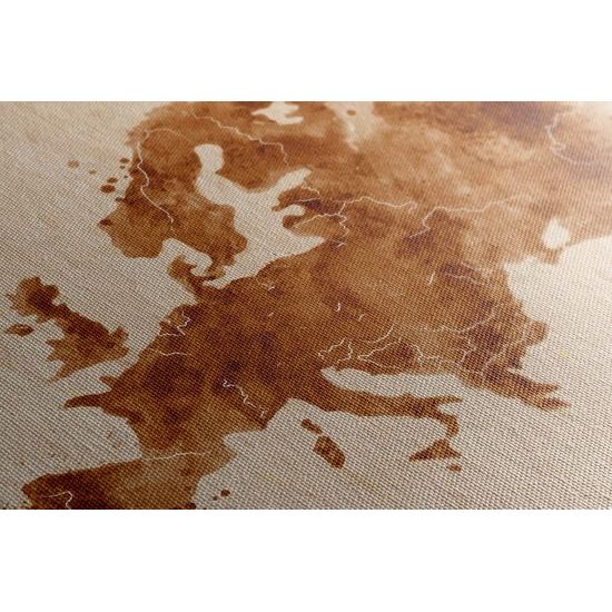 Obraz stará mapa Evropy v sépiovém provedení