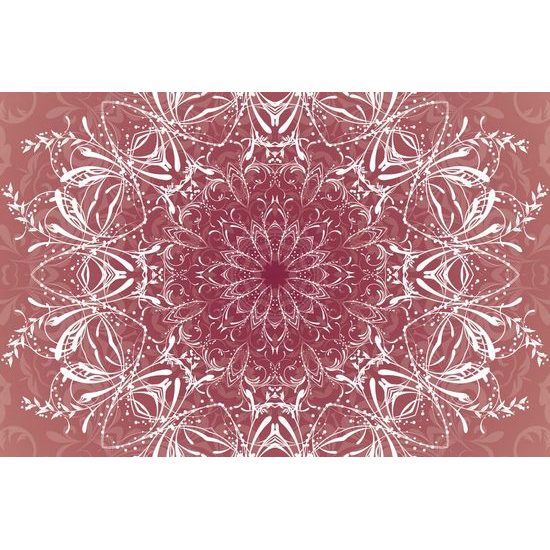 Tapeta Mandala v růžovém provedení