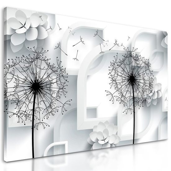 Obraz pampeliška na neobvyklém pozadí