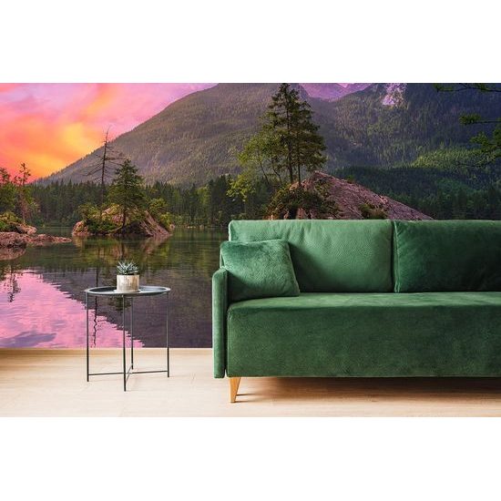 Fototapeta jezero pod horami