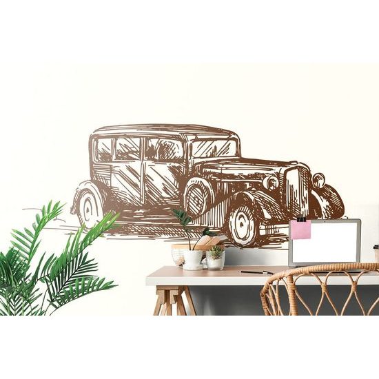 Samolepící tapeta retro závodní auto