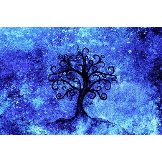 Samolepící tapeta strom života s nádherným modrým pozadím
