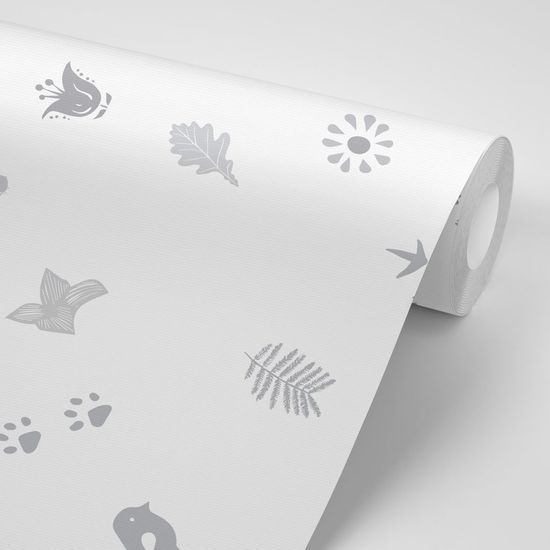 Samolepící tapeta folklórní motiv v bílém provedení