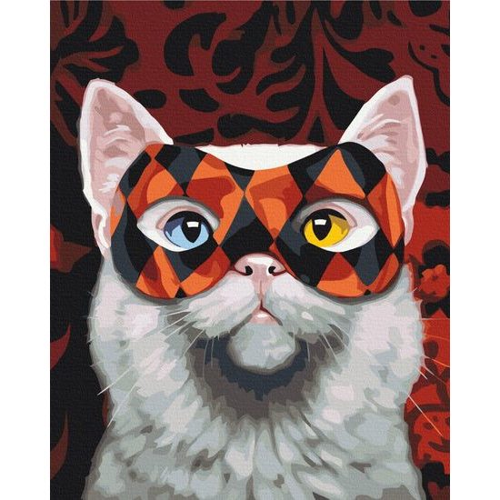 Malování podle čísel kočka na plese