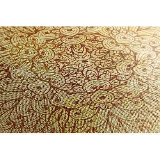 Obraz krásná etnická Mandala ve zlatém provedení