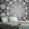 Tapéta fekete-fehér luxus Mandala