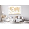 Parafa kép bézs színű, történelmi hangulatú világtérkép