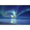 Fotótapéta Lenyűgöző aurora borealis az óceán mellett