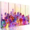 5 részes kép New York absztrakt kivitelben