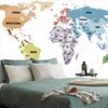 Öntapadó tapéta világtérkép szemet gyönyörködtető feliratokkal