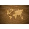 Öntapadó tapéta barna térkép egy fából készült háttéren