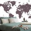 Öntapadó tapéta egyszerű világtérkép barna kivitelben