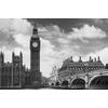 Kép Elisabeth Tower Londonban fekete-fehér kivitelben