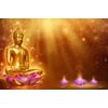 Buddha öntapadó tapéta arany alapon