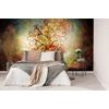 Öntapadó tapéta életfa egy absztrakt tér háttér