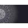 Öntapadó tapéta érdekes Mandala fekete-fehér színekben