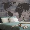 Öntapadó tapéta művészi világtérkép