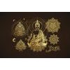 Öntapadó tapéta Buddha arany kivitelben