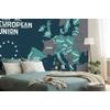 Öntapadó tapéta az Európai Unió térképe modern kivitelben