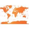 Öntapadó tapéta részletes világtérkép narancssárga színben