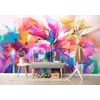 Öntapadó tapéta színes virágok absztrakt változata